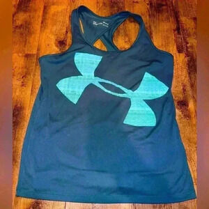 UA under Armour beautiful teal tank with lt teal logo